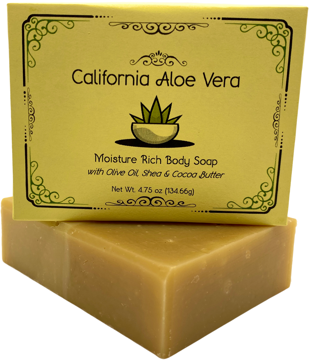 California Aloe Vera | Non-Drying Aloe Vera Moisturizing Bar Soap - All-Natural and Gentle Cleansing
